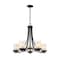 Z-Lite Willow 5 Light Chandelier, Matte Black, Inner White & Outer Clear 426-5-MB - alternate 1
